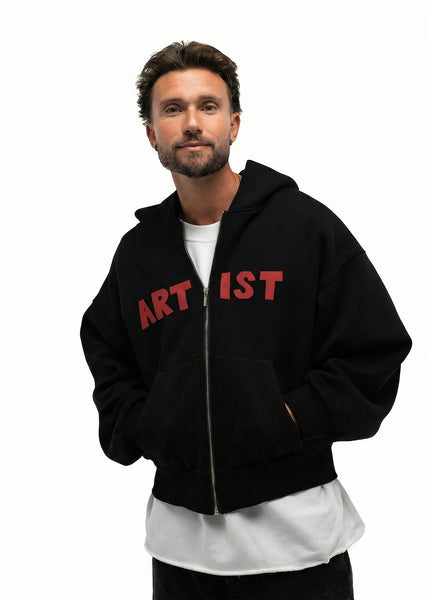 ARTIST Zip Hoodie — Чорний – Sake of Art