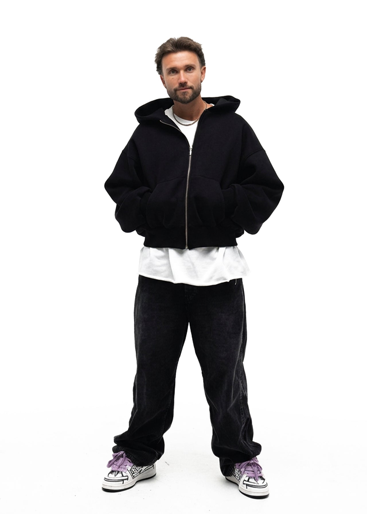 The One zip hoodie — Чорний