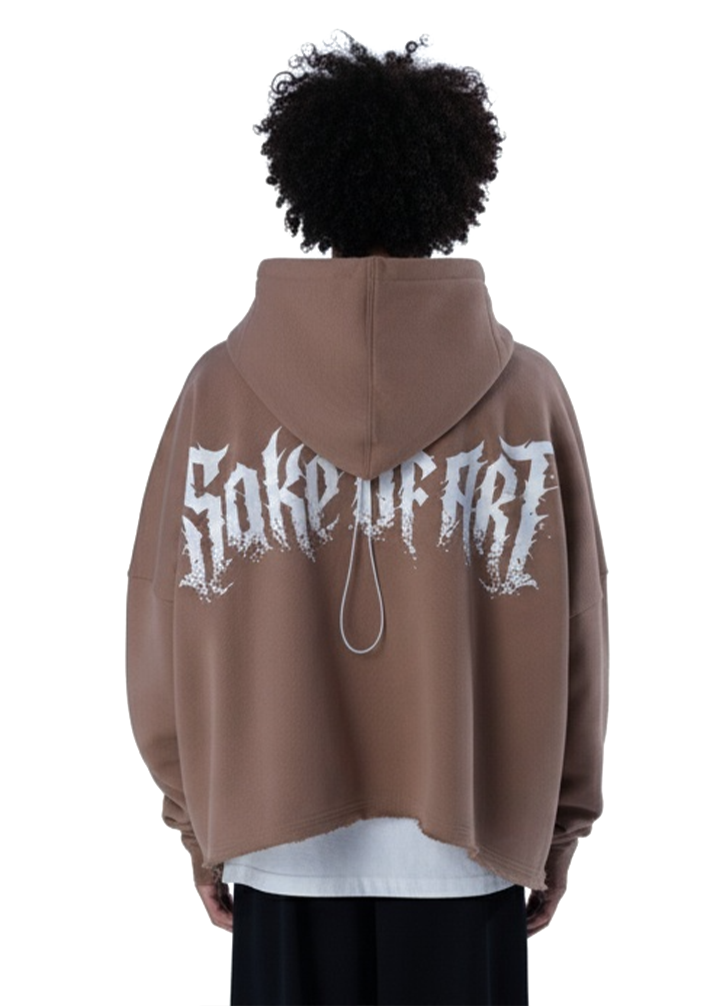 SAKE OF ART Потерта Худі — Рудо-Коричневе