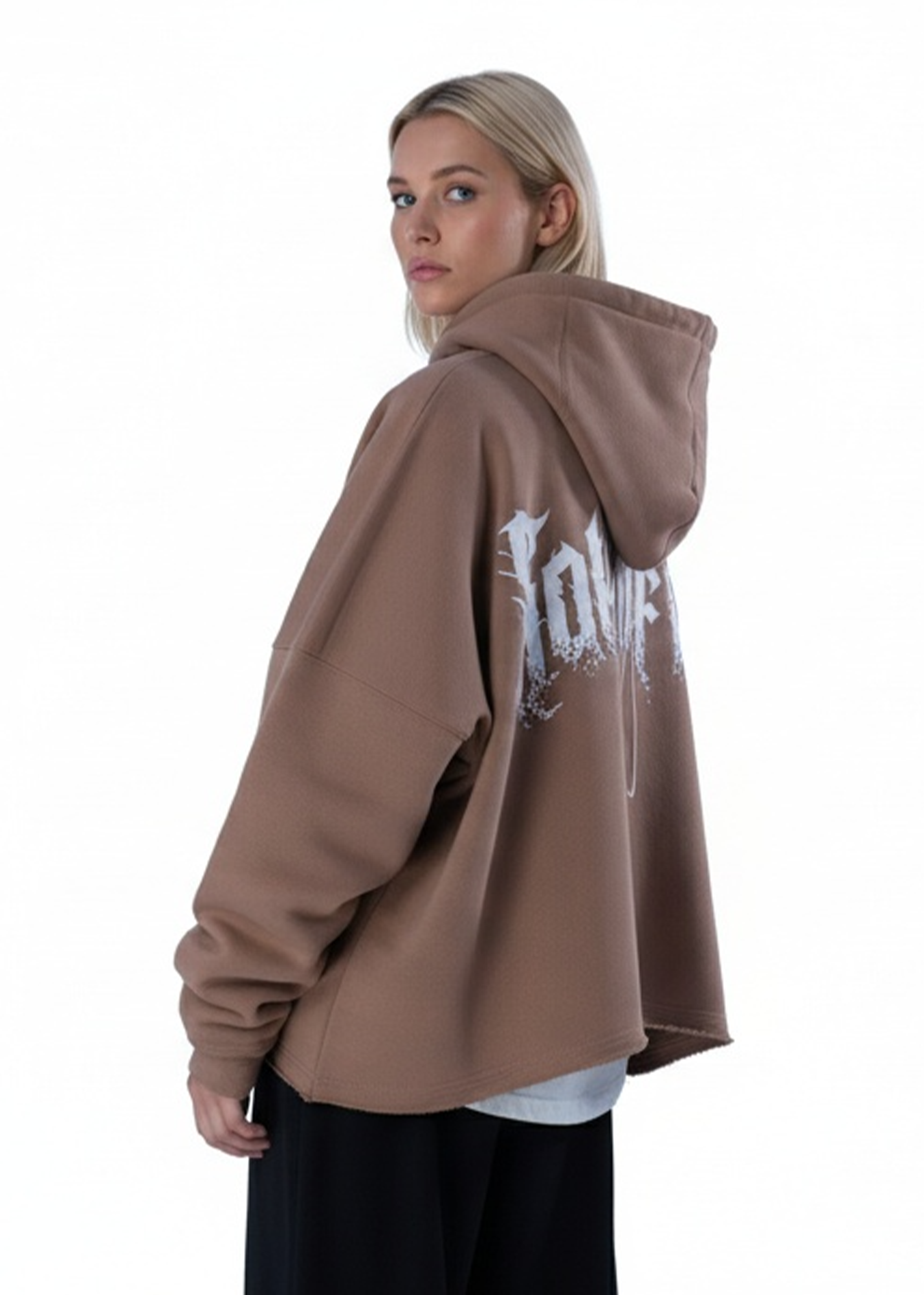 SAKE OF ART Потерта Худі — Рудо-Коричневе