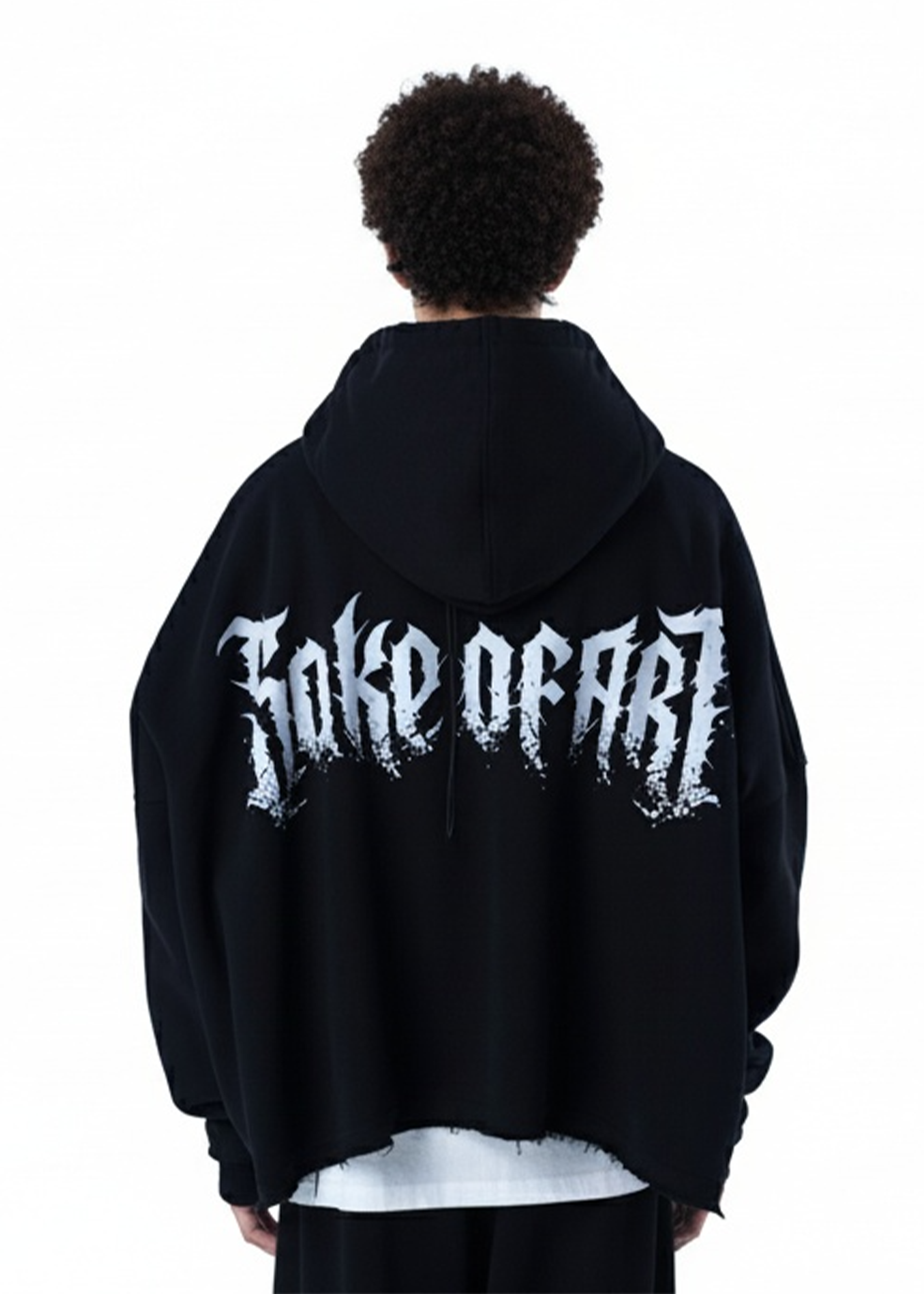 SAKE OF ART Потерта Худі — Чорна